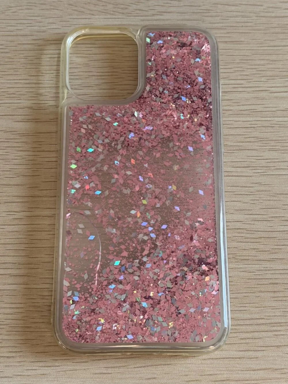 4 FOR $12 Pink Floating Glitter Holographic iPhone 12 Pro Max Case
